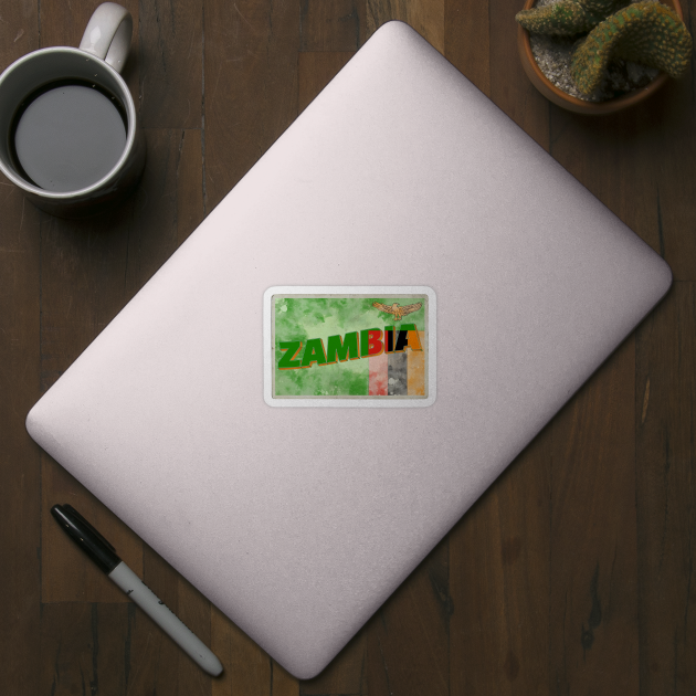 Zambia vintage style retro souvenir by DesignerPropo